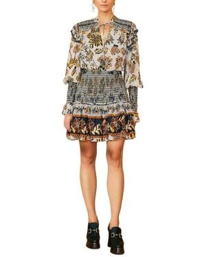 FARM Rio Floral Tapestry Mini Dress - White