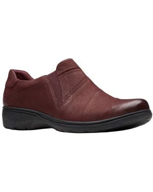 Clarks Carleigh Abby Leather Loafer - Red
