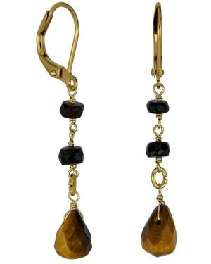 Rachel Reinhardt Jewelry 14K Over Gemstone Droplet Earrings - Metallic
