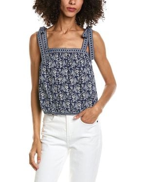 Max Studio Sleeveless Bubble Hem Top - Blue