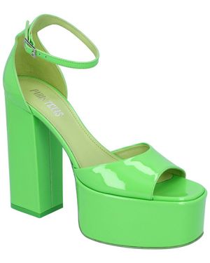 Paris Texas Tatiana Leather Sandal - Green