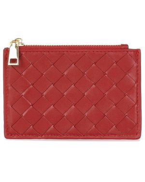 Tiffany & Fred Paris Leather Wallet - Red
