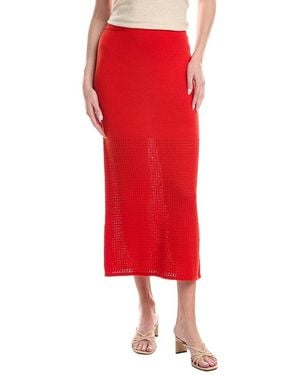 Theory Open Stitch Skirt - Red