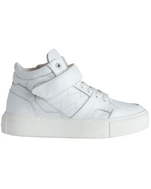 Zadig & Voltaire Mid Flash Chunky Smooth Leather Trainer - White