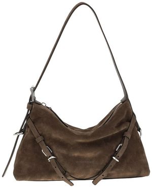 Givenchy Voyou Mini Suede Shoulder Bag - Brown