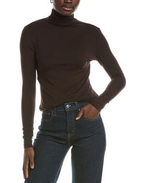 Anne Klein Seamless Turtleneck Top - Black