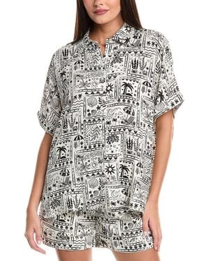 Fate Linen-Blend Shirt - Gray