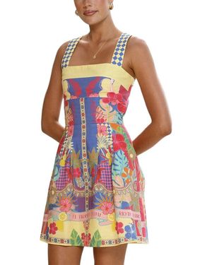 LEON GORI Sleeveless Mini Dress - White