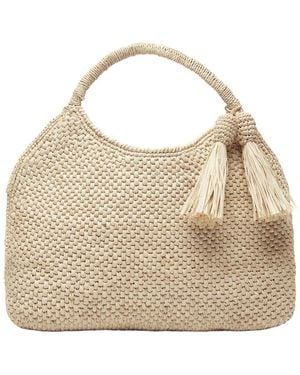 Mar Y Sol Anya Raffia Satchel - Metallic