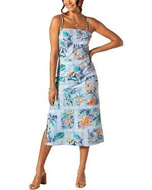 Tori Richard Lucille Bodycon Dress - Blue