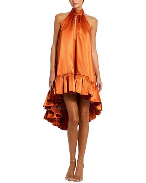Mac Duggal High Low Ruffle Cocktail Dress - Orange