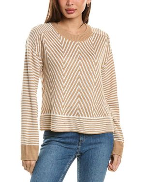 Bobeau Chevron Jumper - Natural