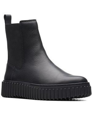 Clarks Torhill Maple Leather Boot - Black