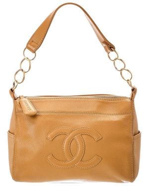 CHANEL Caviar Leather Shoulder Bag (Authentic Pre-Loved) - Brown