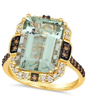 Le Vian Mint Julep Quartztm 14k 7.14 Ct. Tw. Diamond & Green Quartz Cocktail Ring - Metallic