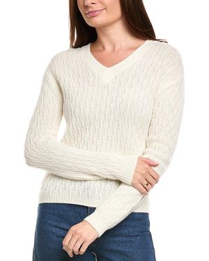 Kier + J Kier + J Cable Wool & Cashmere-Blend Jumper - White