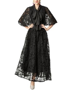Amanda Royal Maxi Dress - Black