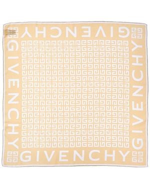 Givenchy 4G Small Square Silk Scarf - Natural