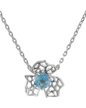 Gemstones 0.50 Ct. Tw. Blue Topaz Silver Necklace