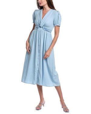 Sam Edelman Christy Twist Front Midi Dress - Blue