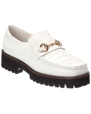 INTENTIONALLY ______ Hk2 Croc Leather Loafer - White