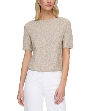 Lafayette 148 New York Textured Jacquard Crew Neck Jumper - Grey