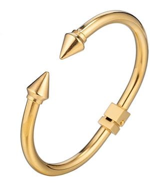Eye Candy LA Erin Titanium Spike Cuff Bracelet - Metallic
