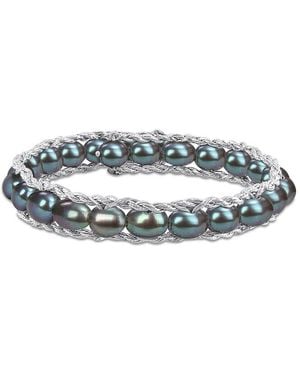 Rina Limor Silver 6-7mm Pearl Bracelet - White