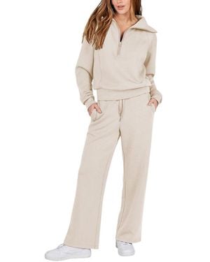 BELLA DESERT Sweatshirt & Pant Set - Natural