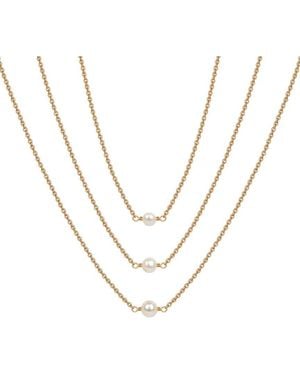 Karma and Luck Plated Beaded Necklace - White