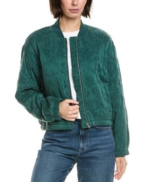 Bella Dahl Wynter Quilted Bomber Jacket - Green