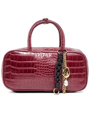 Dolce Vita Flyn Croco Satchel - Red