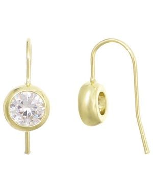 Adornia 14K Plated Lollipop Crystal Drop Earrings - Metallic