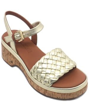 Gentle Souls Dorris Leather Wedge - Metallic