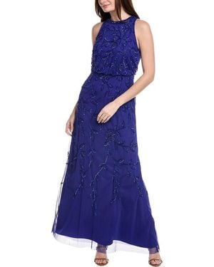 Adrianna Papell Blouson Mermaid Gown - Blue