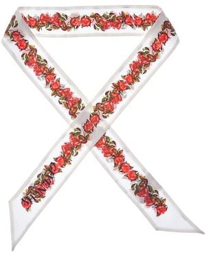 Givenchy Logo Silk Scarf - Red