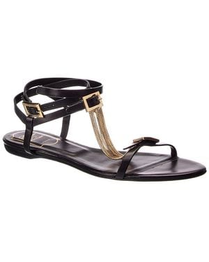 Roger Vivier Leather Sandal - Black