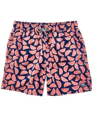Tom & Teddy Watermelon Swim Trunk - Red