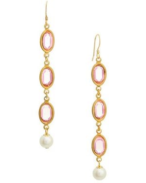 Kenneth Jay Lane Dangle Earrings - White