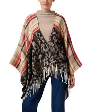 Marc Cain Print Wool & Alpaca-blend Cape - Black