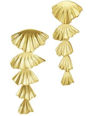 Savvy Cie Plated Drop Earrings - Metallic