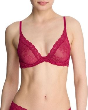 Natori Feathers Plunge T-Shirt Bra - Red
