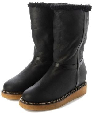 Ferragamo Leather Boot - Black