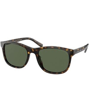 COACH Hc8283U 55Mm Polarized Sunglasses - Green