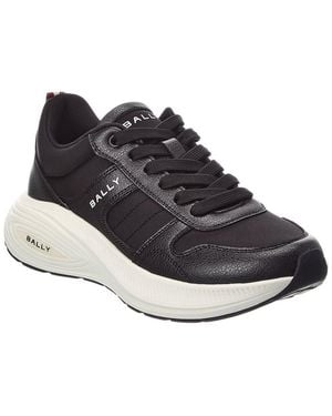 Bally Running Leather & Canvas Trainer - Black