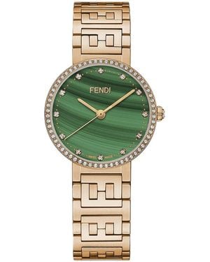 Fendi Diamond-Accented Forever Fendi Quartz Watch - Green