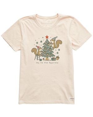 Life Is Good. Long Sleeve Crusher T-Shirt - Natural