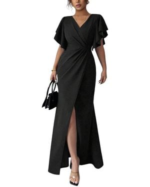 XIRELLI Solid Maxi Dress - Black