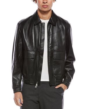 Todd Synder X Champion Leather Bomber Jacket - Black