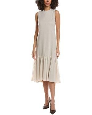 Theory Tie Neck Dress - Natural